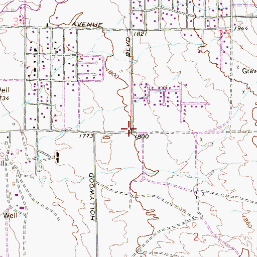 Topographic Map of West Charleston Baptist Center, NV