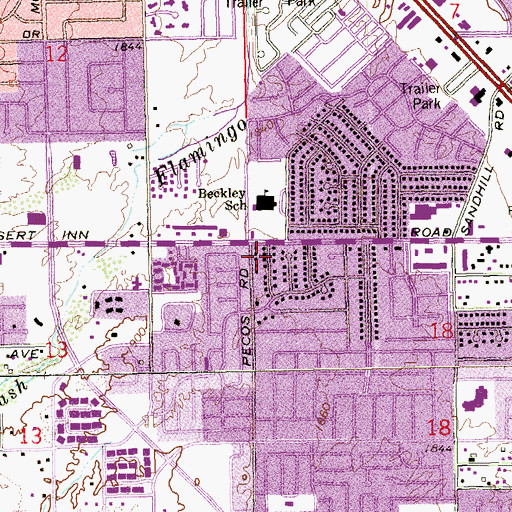 Topographic Map of Litl Scholar School, NV