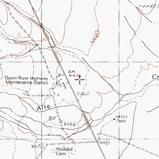 Topographic Map of Virgin Station, NV