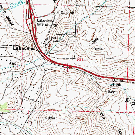 Topographic Map of Lakeview Summit, NV