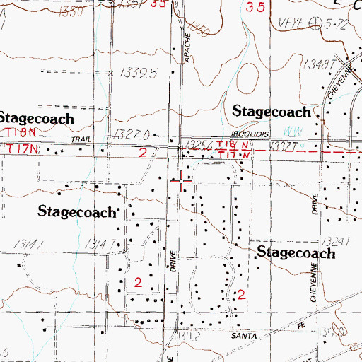 Topographic Map of Stagecoach Christian Academy, NV