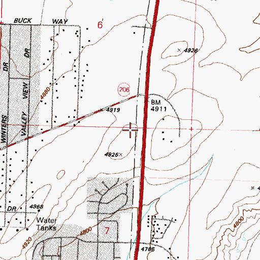 Topographic Map of Liberty Christian Academy, NV