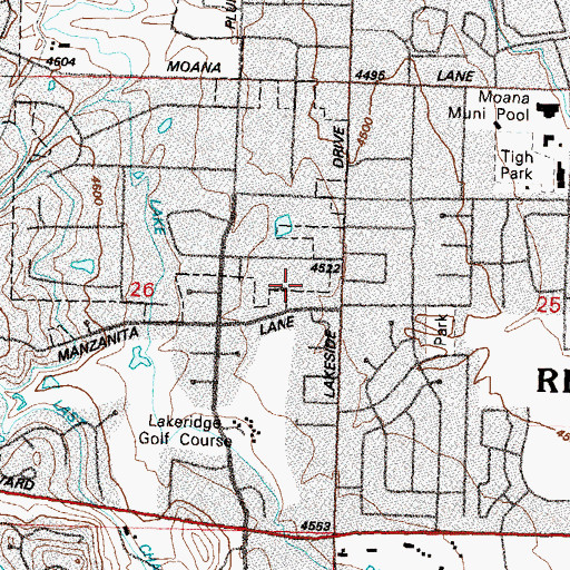 Topographic Map of Yates Well, NV