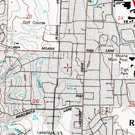 Topographic Map of Martic Well, NV