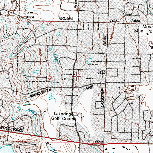 Topographic Map of Clark Well, NV