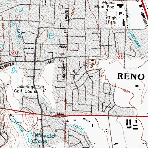 Topographic Map of Clark Well, NV