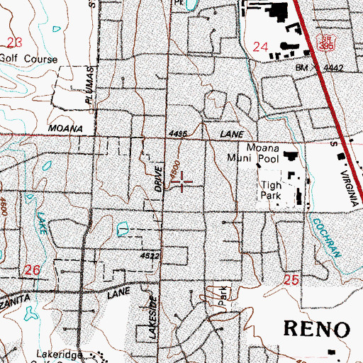 Topographic Map of Smith Well, NV