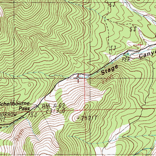 Topographic Map of Schellbourne Springs, NV