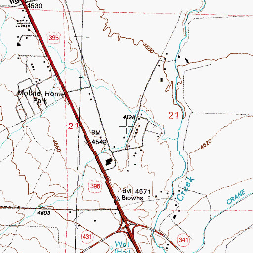 Topographic Map of McComas Well, NV