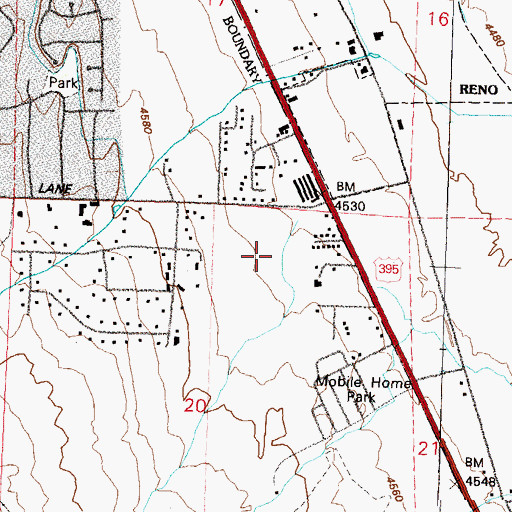 Topographic Map of Hall Well, NV