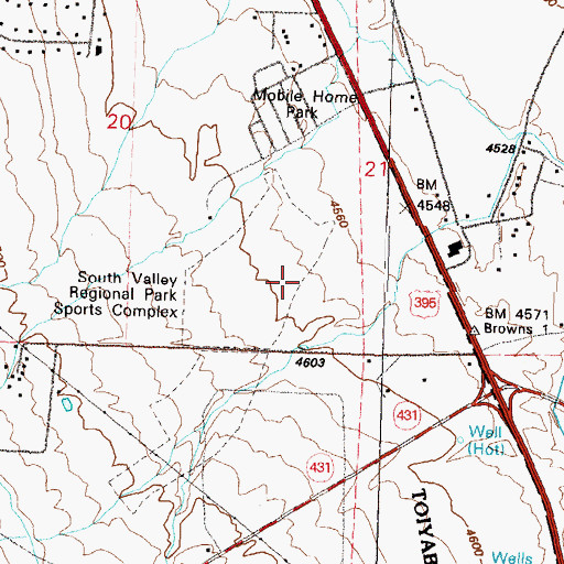 Topographic Map of Herz Well, NV