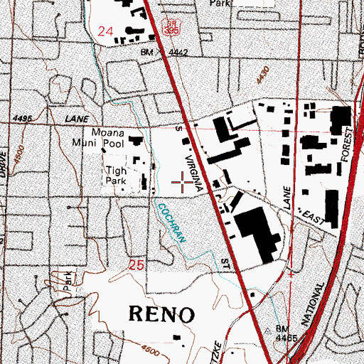 Topographic Map of Moffat Well, NV