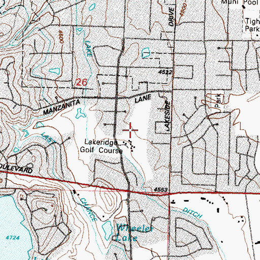 Topographic Map of Biglin Well, NV