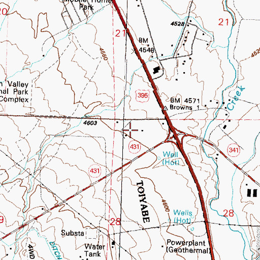 Topographic Map of Harold Herz Wells, NV