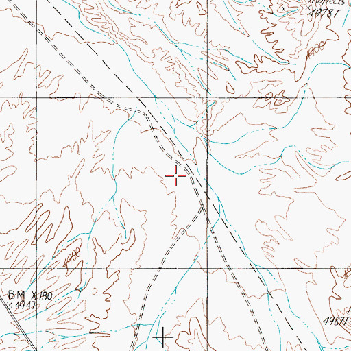 Topographic Map of Wood Yard, NV
