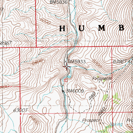Topographic Map of Tennessee Creek, NV