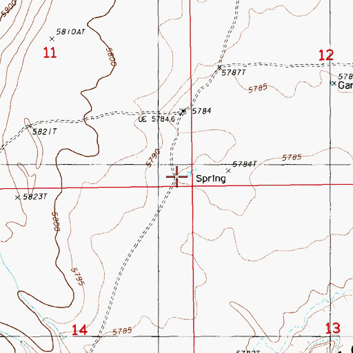 Topographic Map of N T Springs, NV
