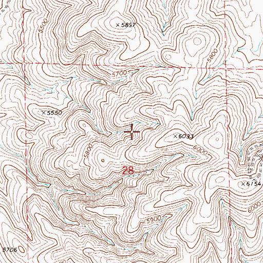 Topographic Map of Barium Mine, NV