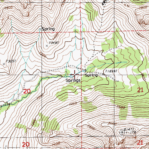 Topographic Map of Carville Basin, NV