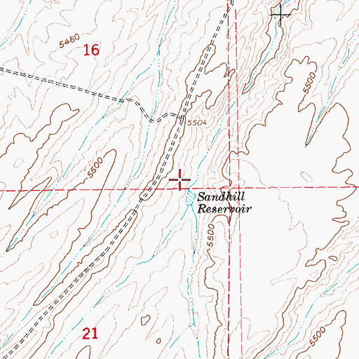 Topographic Map of Sandhill Spring, NV