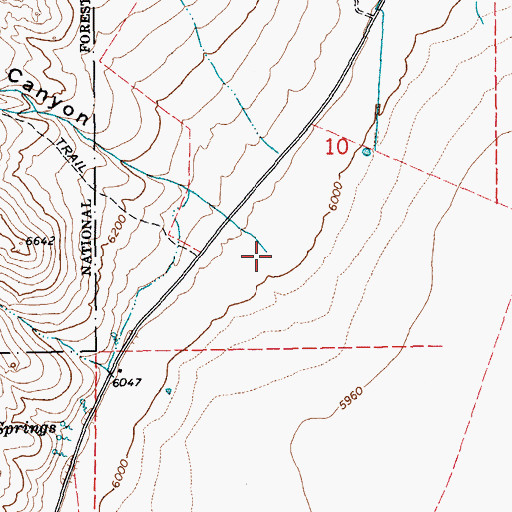 Topographic Map of Tipton Creek, NV