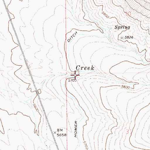 Topographic Map of Wall Canyon, NV