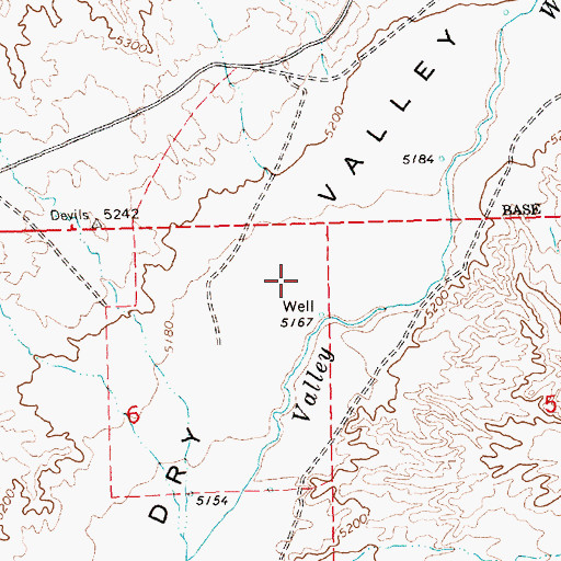 Topographic Map of Flat Nose, NV