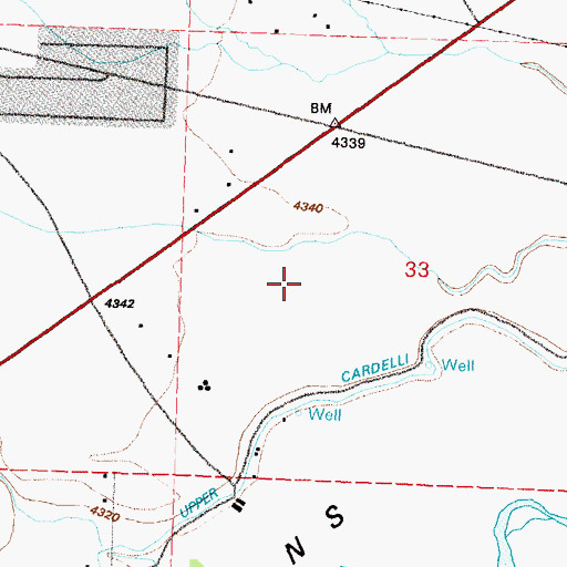 Topographic Map of Twelve Mile Desert, NV