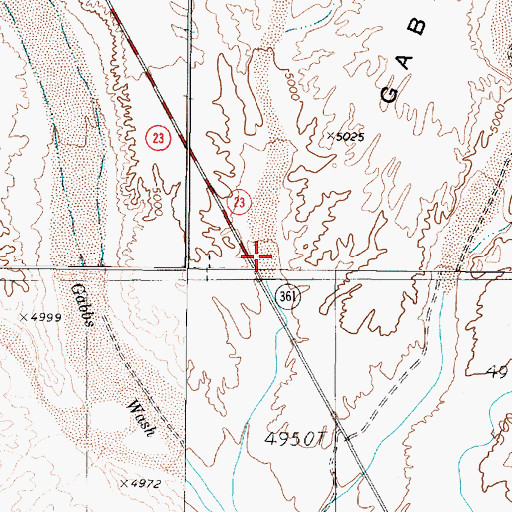 Topographic Map of Mud Springs, NV