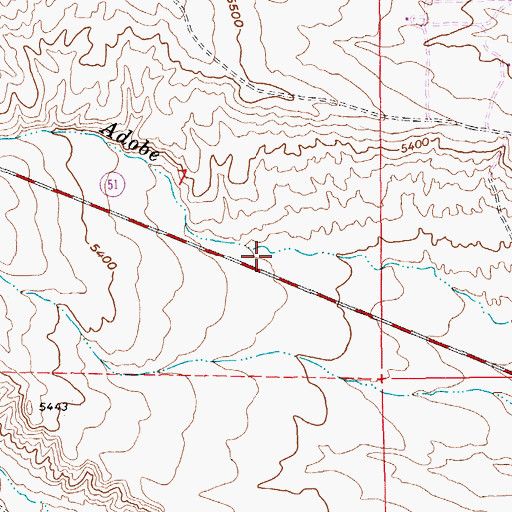 Topographic Map of Dobe Canyon, NV