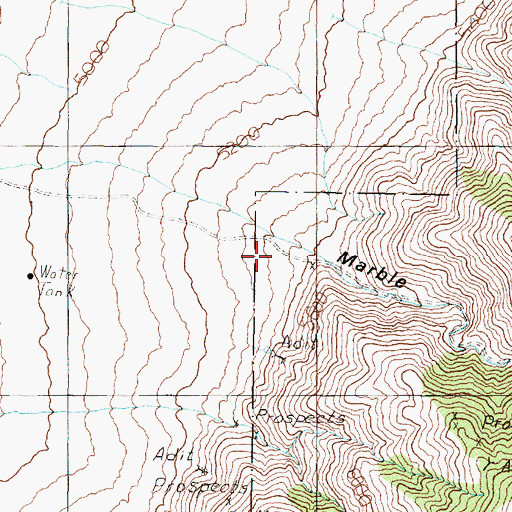 Topographic Map of Marsh Falls, NV