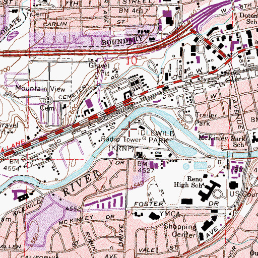 Topographic Map of California Building, NV