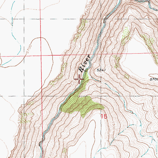 Topographic Map of Rattlesnake Canyon, ID