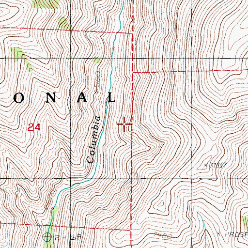 Topographic Map of Town Treasure Mine, NV
