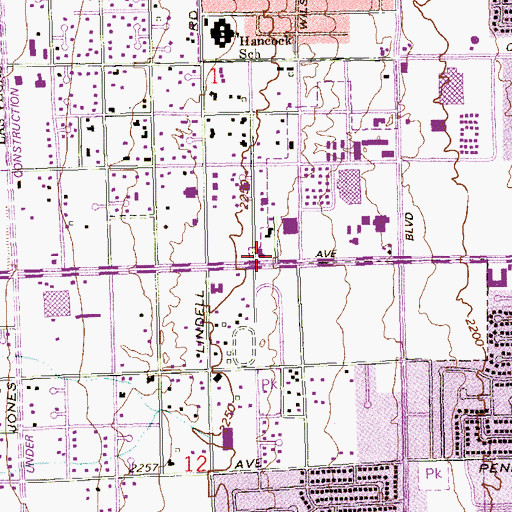 Topographic Map of New Horizons Center for Learning, NV