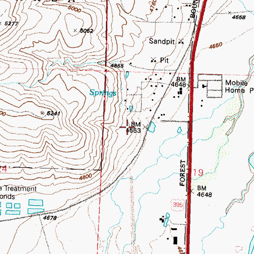 Topographic Map of Webster Hotel Station, NV