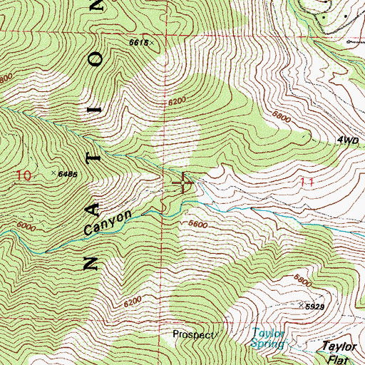 Topographic Map of Mill Creek Settlement (historical), NV