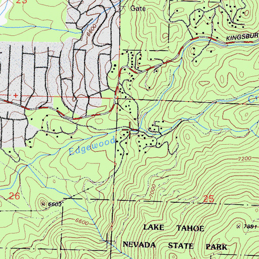 Topographic Map of Kingsbury Canyon, NV