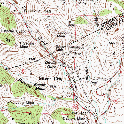 Topographic Map of Twin Flat, NV