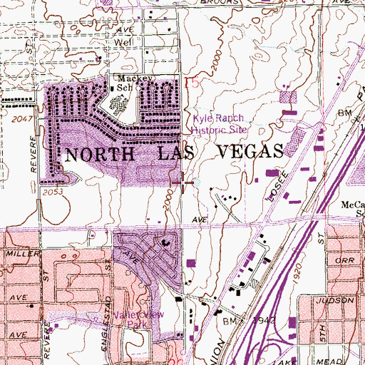 Topographic Map of Kyle Spring, NV