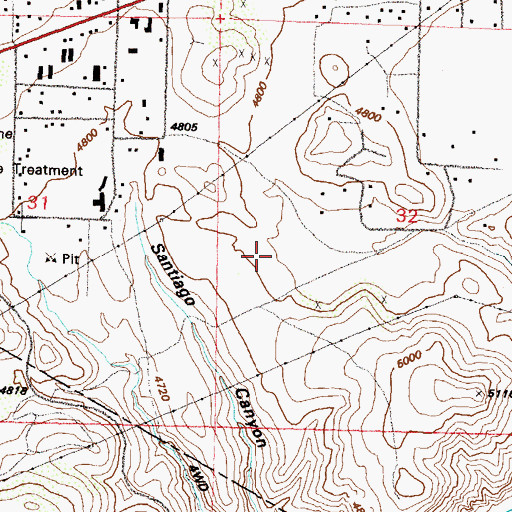 Topographic Map of Ten Mile Desert, NV