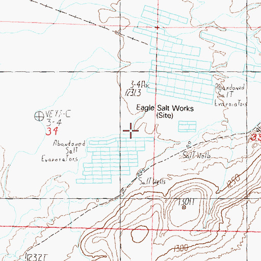 Topographic Map of Eagle Salt Works Spring, NV