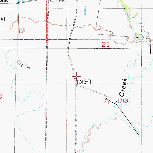 Topographic Map of Reil Ranch, NV
