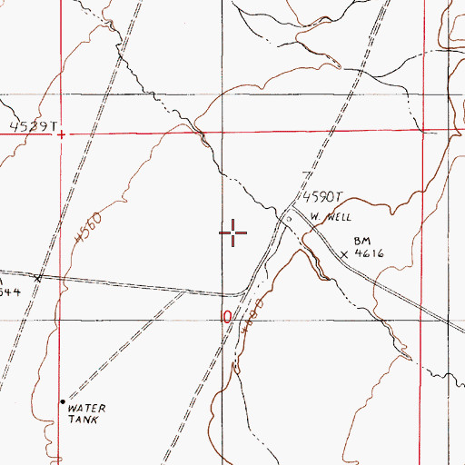 Topographic Map of Anderson Ranch, NV
