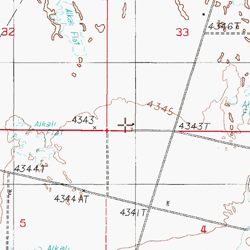 Topographic Map of Darrah Ranch, NV