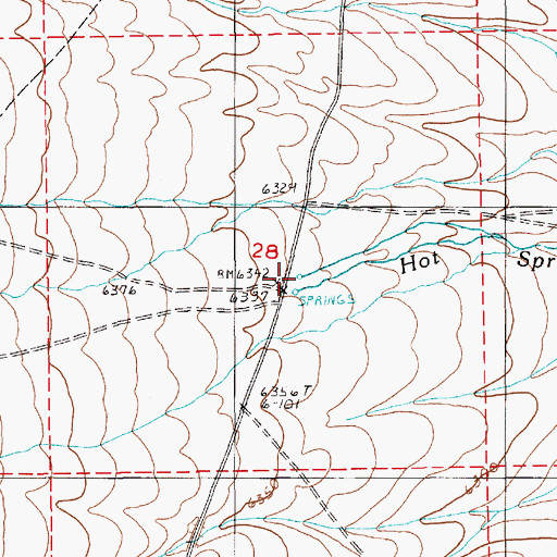 Topographic Map of Klobe Hot Springs, NV