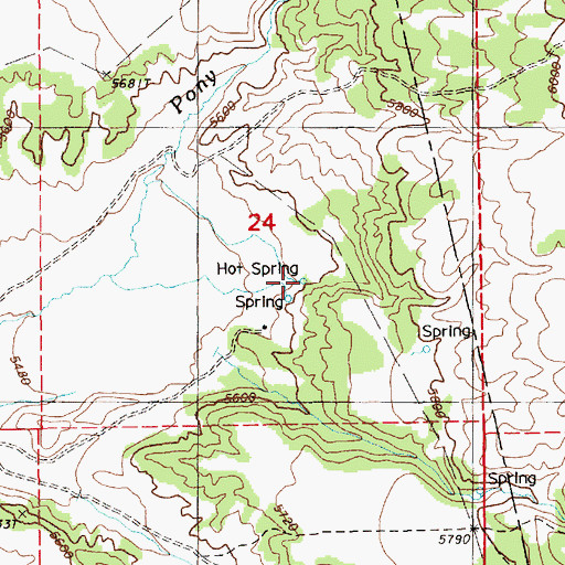 Topographic Map of Carlotti Ranch Springs, NV