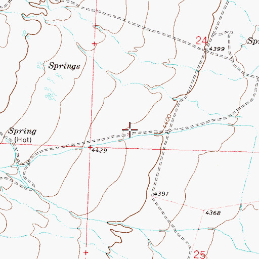 Topographic Map of Soldier Meadows Hot Springs, NV