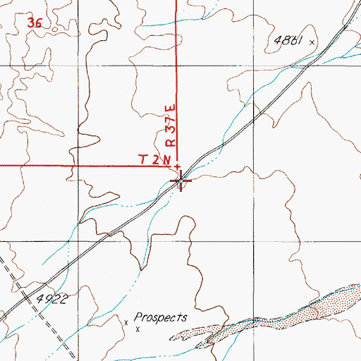 Topographic Map of Emigrant Well, NV