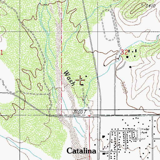 Topographic Map of Nelson Ranch, AZ
